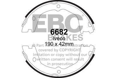 Комплект тормозных колодок EBC Brakes 6682 для IVECO DAILY
