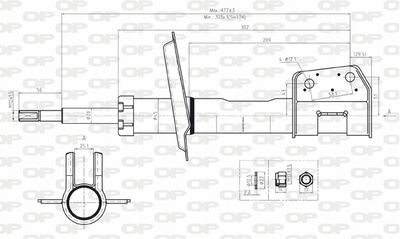Амортизатор OPEN PARTS SAB8044.31 для FIAT CINQUECENTO