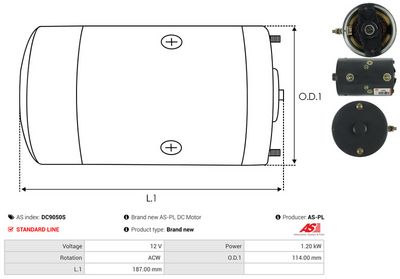 MOTOR ELECTRIC AS-PL DC9050S 3