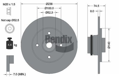 BENDIX Braking BDS1616 Тормозные диски для RENAULT CLIO II (BB_, CB_) 1.5 dCi (B/CB03) BENDIX Braking BDS1616 Тормозные диски для RENAULT CLIO II (BB_, CB_) 1.5 dCi (B/CB03)