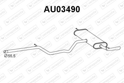 VENEPORTE AU03490 Глушитель выхлопных газов  для AUDI A3 (Ауди А3)