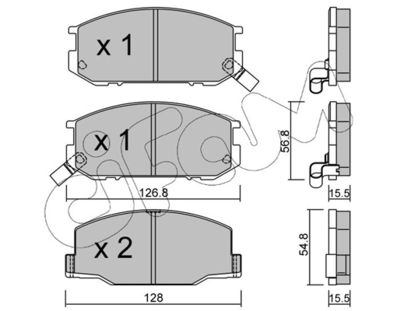 Комплект тормозных колодок, дисковый тормоз CIFAM 822-425-0 для LOTUS ESPRIT