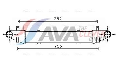 интеркулер (охладител за въздуха на турбината) AVA Clever Choice MSA4557
