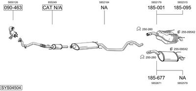 SISTEM DE ESAPAMENT BOSAL SYS04504