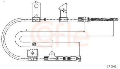 Cable Pull, parking brake 17.0001