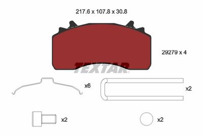 Remblokken set Achter/Voor WABCO MAXX 22 past: MAN FOC, HOCL, LION´S COACH, TGS I, TGS II, TGX I, TGX II D0836LOH60-D3876LF16 08.05-