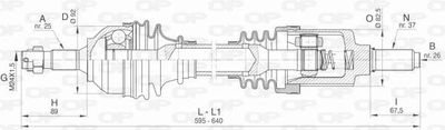 Приводной вал OPEN PARTS DRS6469.00 для CITROËN C5