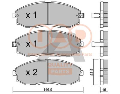 Комплект тормозных колодок, дисковый тормоз IAP QUALITY PARTS 704-07061P для HYUNDAI H-1