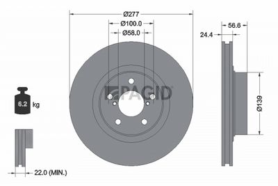 Tarcza hamulcowa PAGID 53305NC