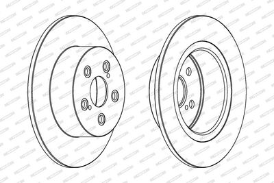 Remschijf set (2 stuks) Achter Links/Rechts