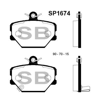 FI.BA FBP1674 Тормозные колодки и сигнализаторы  для SMART CABRIO (Смарт Кабрио)