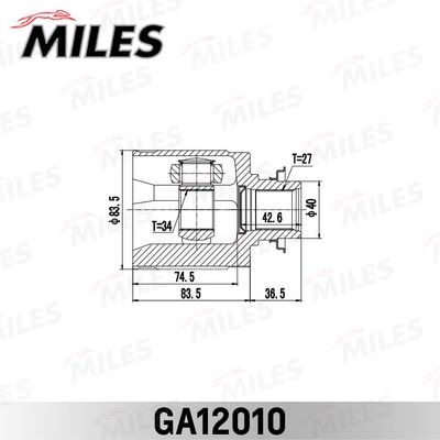 MILES GA12010 ШРУС  для ACURA TSX (Акура Цx)
