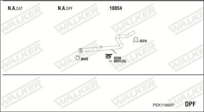 Układ wydechowy WALKER PEK118697