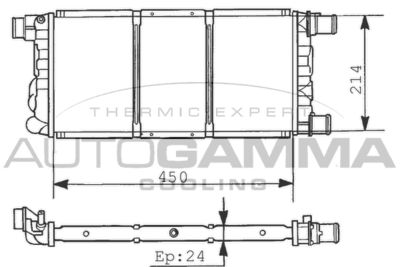 Радиатор, охлаждение двигателя AUTOGAMMA 101297 для FIAT CINQUECENTO