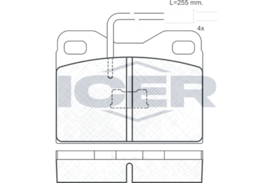 Комплект тормозных колодок, дисковый тормоз ICER 180408 для PEUGEOT 104