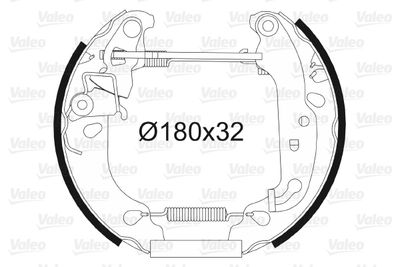 Комплект тормозных колодок VALEO 554846 для FORD FIESTA