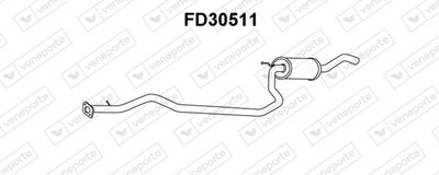 Предглушитель выхлопных газов VENEPORTE FD30511 для FORD PUMA