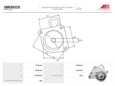Kryt štartéra, karburátor AS-PL SBR3022S