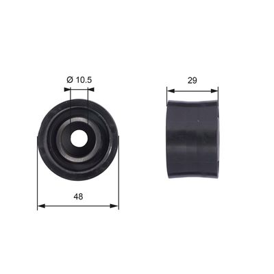 Deflection Pulley/Guide Pulley, timing belt T42033