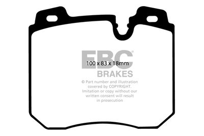 Комплект тормозных колодок, дисковый тормоз EBC Brakes DP3886C для BMW 8