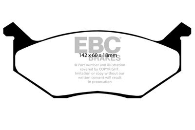 комплект спирачно феродо, дискови спирачки EBC Brakes DP4678R