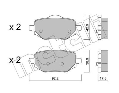 Комплект тормозных колодок, дисковый тормоз 22-1323-0