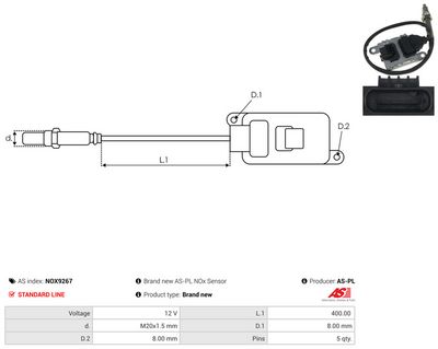 SENZOR NOX INJECTIE ADITIV AS-PL NOX9267 2