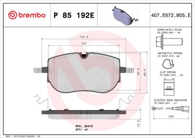 SET PLACUTE FRANA FRANA DISC BREMBO P85192E 3