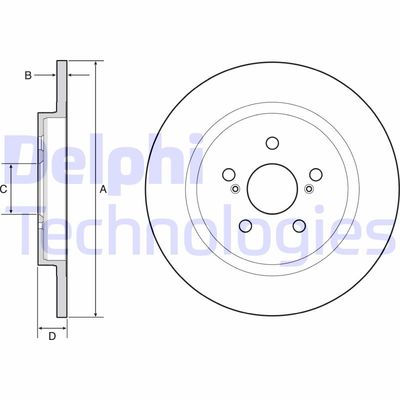 Bromsskiva DELPHI BG4650C