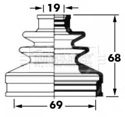 Bellow, drive shaft Borg & Beck BCB6044