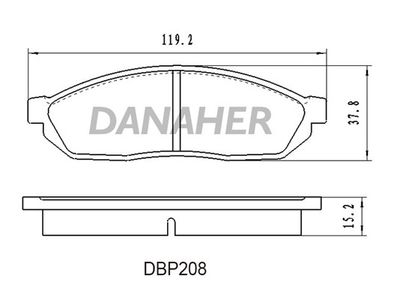 Комплект тормозных колодок, дисковый тормоз DANAHER DBP208 для BYD FLYER