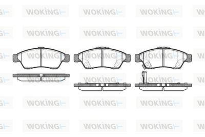 Комплект тормозных колодок, дисковый тормоз WOKING P9753.01 для SUZUKI LIANA