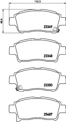 Комплект тормозных колодок, дисковый тормоз MINTEX MDB3241 для TOYOTA PROBOX