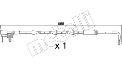 Сигнализатор, износ тормозных колодок METELLI SU.396 для JAGUAR I-PACE