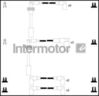 Комплект проводов зажигания INTERMOTOR 76240 для PORSCHE 928