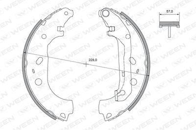Комплект тормозных колодок WEEN 152-2128 для FORD TOURNEO