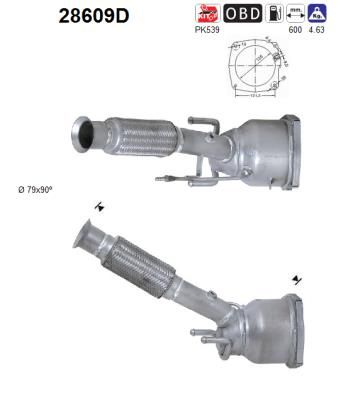 Катализатор AS 28609D для SUBARU JUSTY
