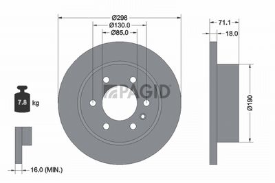 Tarcza hamulcowa PAGID 56011NC