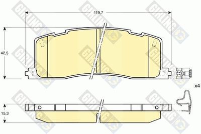 GIRLING 6111389 Тормозные колодки и сигнализаторы для TOYOTA PREVIA I (_R1_, _R2_) 2.4 4WD (TCR21_, TCR20_)