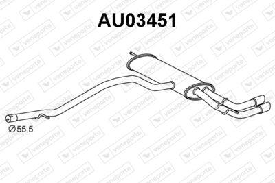 VENEPORTE AU03451 Глушитель выхлопных газов  для AUDI A3 (Ауди А3)
