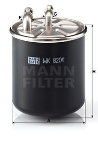 Топливный фильтр MANN-FILTER WK 820/1 для MERCEDES-BENZ M-CLASS