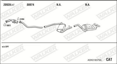 Изпускателна система WALKER ADK018375A