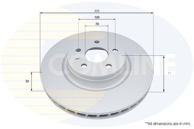 Тормозной диск COMLINE ADC5113V для TESLA MODEL X
