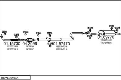Układ wydechowy MTS ROVE36409A005588
