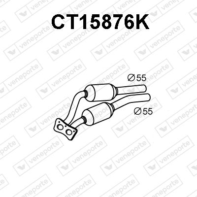 Катализатор VENEPORTE CT15876K для LANCIA PHEDRA
