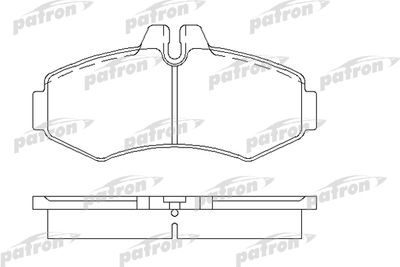 Комплект тормозных колодок, дисковый тормоз PATRON PBP1304 для MERCEDES-BENZ VITO