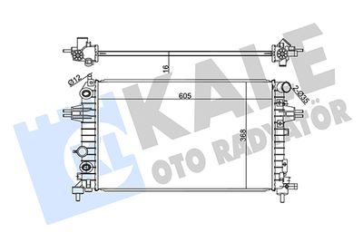 KALE OTO RADYATÖR 364200 Радиатор охлаждения двигателя для OPEL ASTRA H CLASSIC универсал (A04)