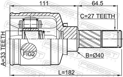 Joint Kit, drive shaft 2411-DUSTAWDLH