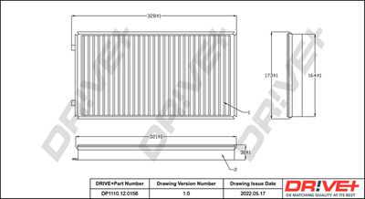 Filter, kupéventilation Dr!ve+ DP1110.12.0156