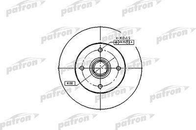 Тормозной диск PATRON PBD1529 для VW SCIROCCO